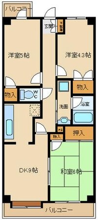 サニーハイツ村野の物件間取画像